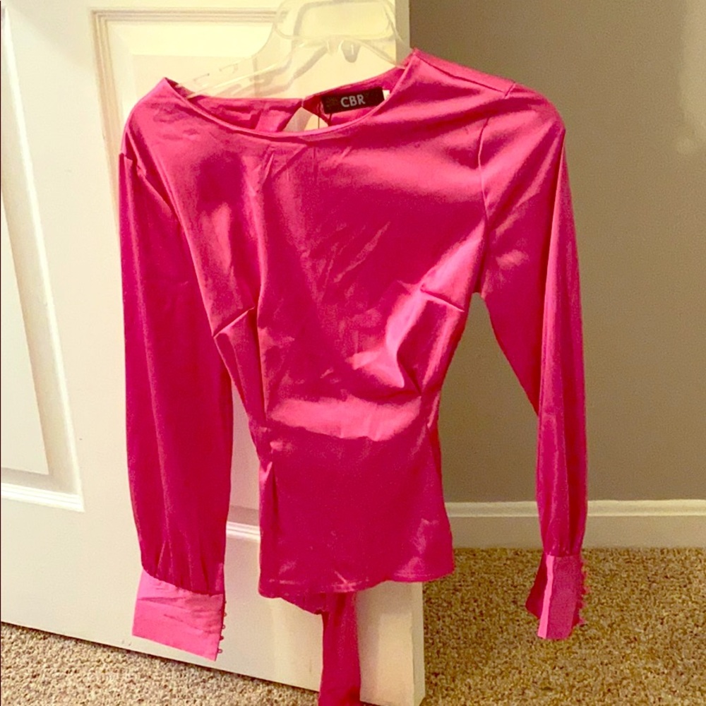 Beautiful open back sateen top